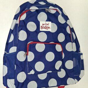 Boden Mini Blue White Polka Dot Back Pack / Rucksack - SO CUTE - NEW